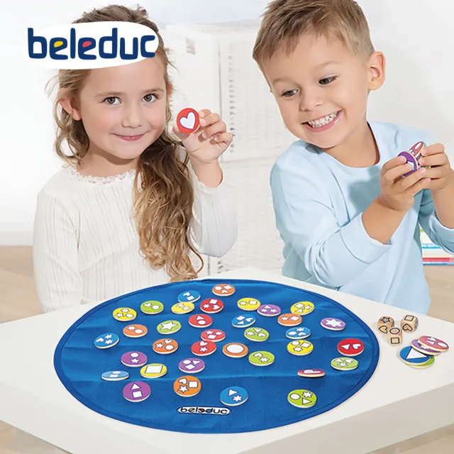 【Hape】beleduc貝樂多 桌遊-形狀遊戲戰 (兒童桌遊/多人/親子/教具/形狀辨識)