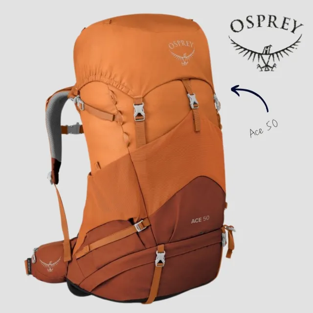 【Osprey】雙11 Ace 50 登山背包 少年款 日落橘 (專門為8-14歲小朋友設計的健行包款)