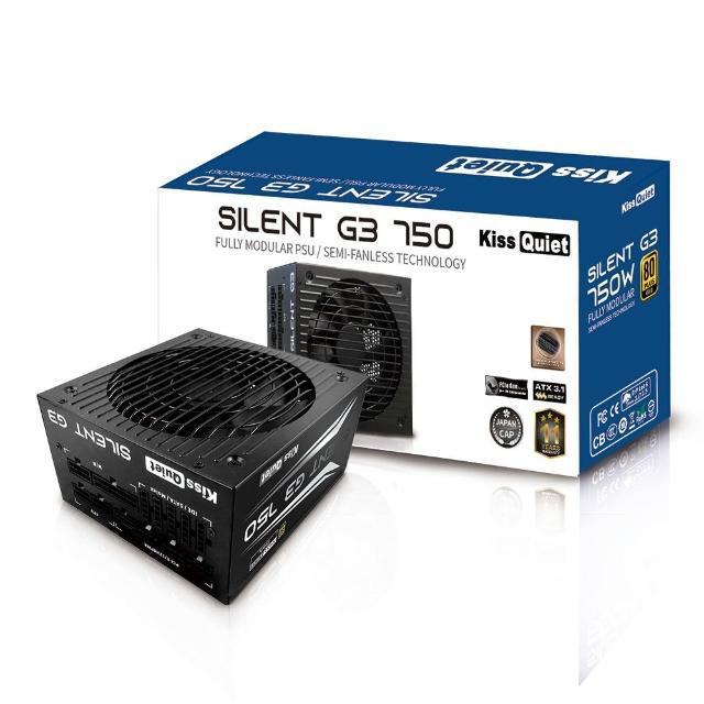 【KISS QUIET】凱斯克 Silent G3-黑色 750W-ATX 3.1(金牌 全模組 電源供應器  PCIE5.1)