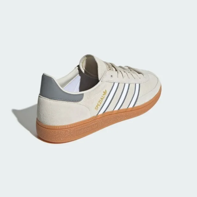 【adidas 愛迪達】Handball Spezial 男女 運動休閒鞋 德訓鞋 麂皮 復古 米白 灰(JH5441)