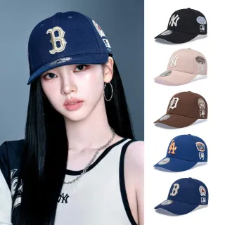 【MLB】經典徽章可調式硬頂棒球帽 KARINA同款 Varsity系列 洋基/老虎/道奇/紅襪隊 (3ACPB316N-多款任選）