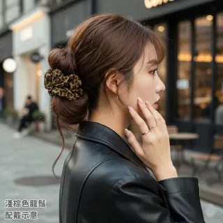 【HaNA 梨花】復古豹紋「低丸子頭」抓夾  懶人碎髮救星慵懶感天花板