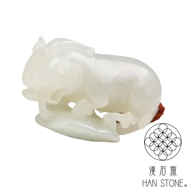 【漢石齋】天然和田玉 貔貅玄武玉佩小手把件 白玉(32*57*22mm)