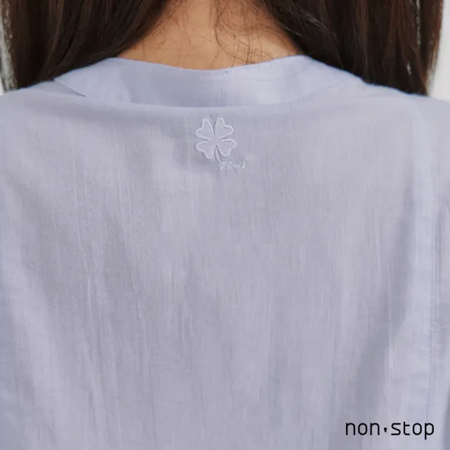 【non-stop】微光蕾絲刺繡排釦襯衫-2色