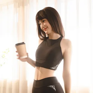 【sloggi】GET ACTIVE系列運動短版背心(純粹黑)