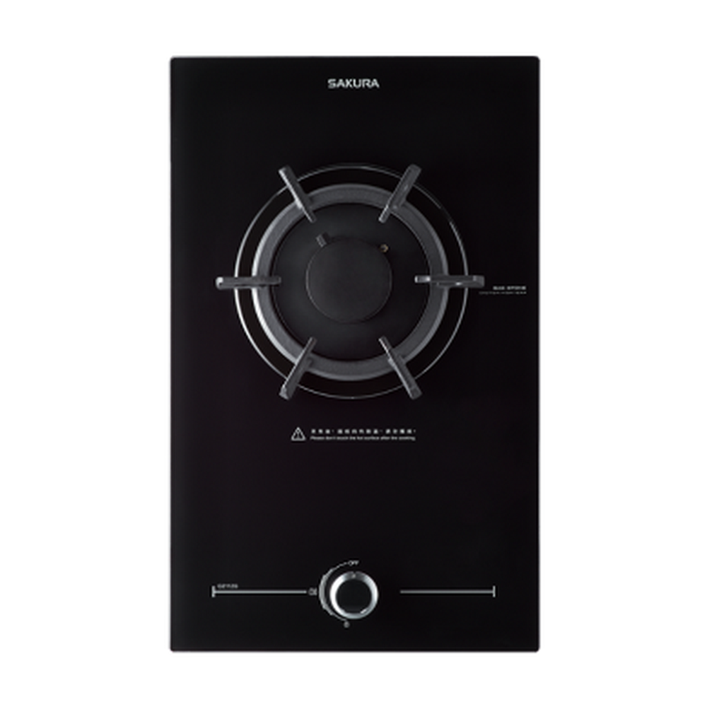 SAKURA櫻花牌 G-2112GBL 單口瓦斯爐，採用耐熱強化玻璃爐臺與LOTUS蓮花爐頭設計，壓電式自動點火方便操作，瓦斯消耗量8~9kW，能源效率優異。產地其他國家，保固1年，標準安裝，配件齊全，適合現代廚房使用，提供安全耐用烹飪體驗。