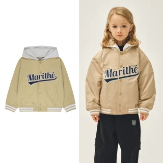 【MARITHE FRANCOIS GIRBAUD】官方旗艦 童款可拆帽棒球外套(米色)