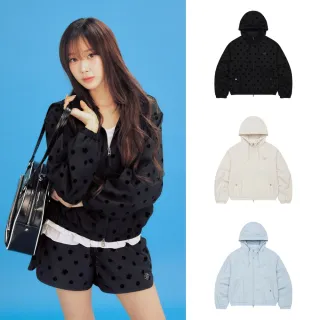 【Wacky WiLLY】官方旗艦館 女款連帽防風外套(WMS防風外套 GISELLE同款 奶油白/天藍/波點色)