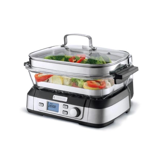 Cuisinart 美膳雅 STM-2000TW 蒸煮機擁有2公升以上大容量，高硼砂玻璃耐熱材質，適合臺灣110V/60Hz電壓使用，消耗功率1000W以上，提供高效蒸煮功能。尺寸長41.2 x 寬34.9 x 高26.15 cm，重量6.4 kg，產地中國，享2年保固及BSMI許可字號R39519，完美適閤家庭健康烹飪，保留食材營養。