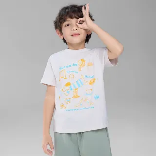 【GIORDANO 佐丹奴】童裝手繪插畫太陽動物純棉短袖T恤(多色任選)