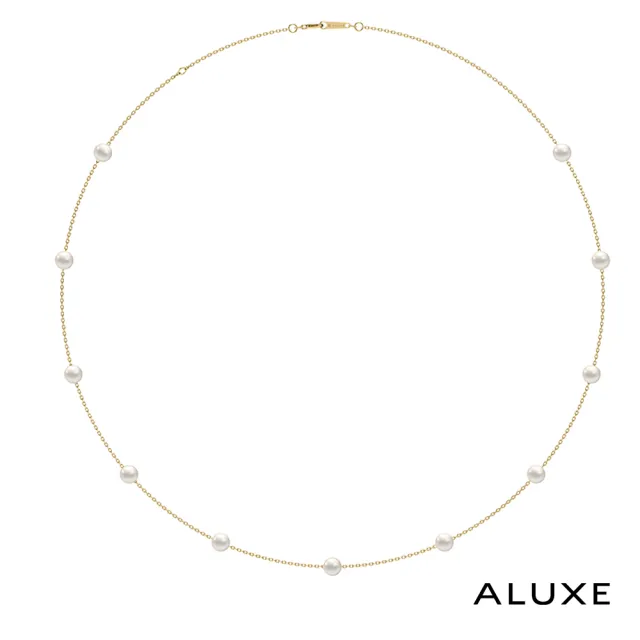 【ALUXE 亞立詩】10K金 天然淡水珍珠 珍珠項鍊 圓舞曲 珍愛系列 Be Loved NN0133(珍愛系列 Be Loved)