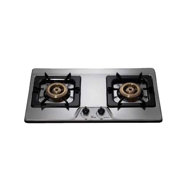 【喜特麗】雙口不銹鋼檯面爐(JT-GC201S _基本安裝)