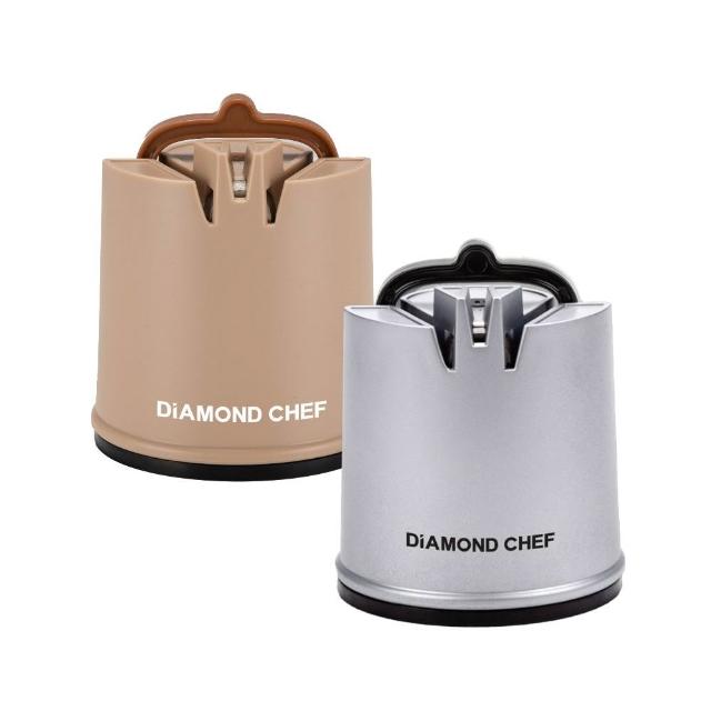 【DIAMOND CHEF】省力快速電動磨刀器 磨刀機 磨刀石(灰藍色/奶茶色)