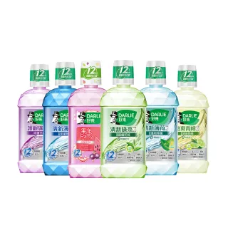 【DARLIE 好來】清新漱口水500mlX6入(酷爽青檸/清新薄荷/清新茶/護齦礦鹽/全亮白極緻)