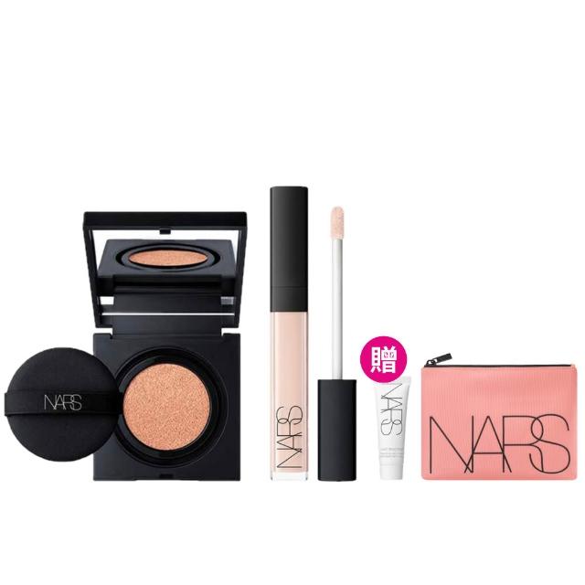 【NARS】輕盈無暇底妝組(超持久亮顏氣墊粉餅+妝點甜心遮瑕蜜/小方盒氣墊)