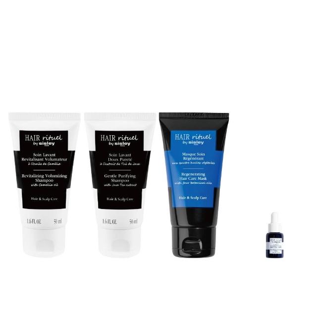 SISLEY希思黎 賦活重升髮肌洗護旅行組，專為頭皮與髮絲保養設計，富含珍稀植物萃取與高濃度活性成分，有效改善頭皮環境、強化髮根、減少斷髮與落髮，讓頭髮更健康強韌。旅行組裝設計，方便攜帶，適合日常使用與出差旅遊。