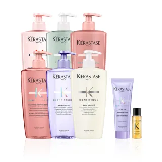 【KERASTASE 巴黎卡詩】500ml大容量髮浴/洗髮精(多款任選/控油/護色/去屑/豐盈/養髮)