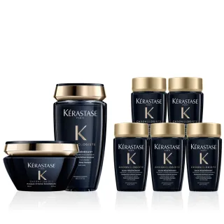 【KERASTASE 巴黎卡詩】黑鑽極萃逆時洗護組(洗髮精+髮膜)