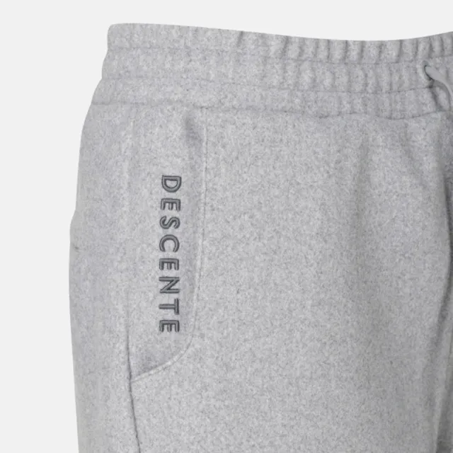 【DESCENTE】長褲 女 運動褲 寬鬆版型 WOMEN WOOL-LIKE WIDE FLEECE PANTS 灰 SR122PFP11-MGRY