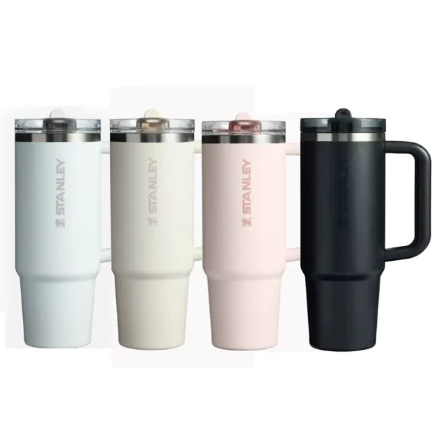 【Stanley】防漏吸管隨手杯 0.88L(10-12485黑白粉)
