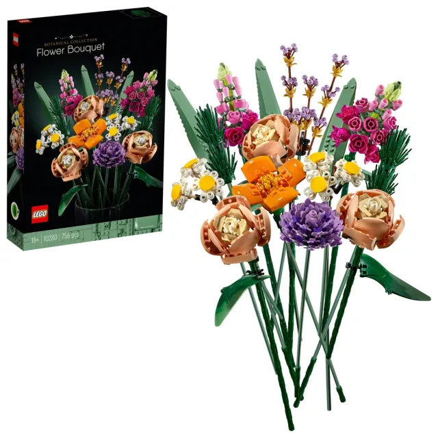 【LEGO 樂高】Botanicals 10280 花束(花束 擺設 居家裝飾 DIY 禮物 送禮推薦)