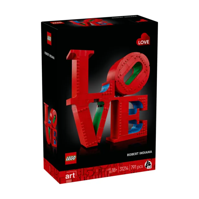 【LEGO 樂高】Art 31214 LOVE(居家擺設 節慶禮物 普普藝術雕塑 羅伯特印第安納 玩具 禮物)