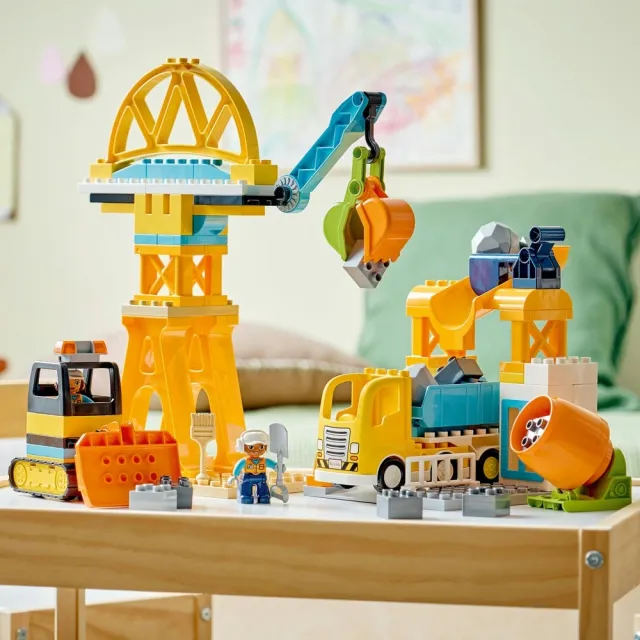 【LEGO 樂高】得寶系列 10476 3 合 1 工地和車輛(啟蒙玩具 玩具車 積木 兒童玩具)