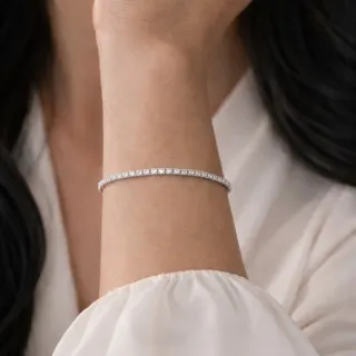 【鉅曜】38女王節 2克拉鑽石手鍊 網球手鍊/泡泡手鍊 兩款任選(培育鑽石)