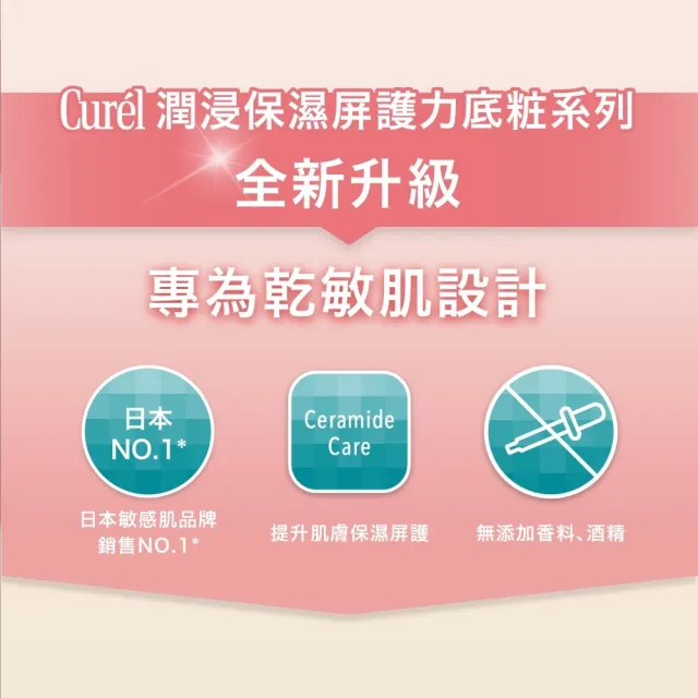 【Curel 珂潤官方直營】潤浸保濕屏護力BB霜(明亮膚色)