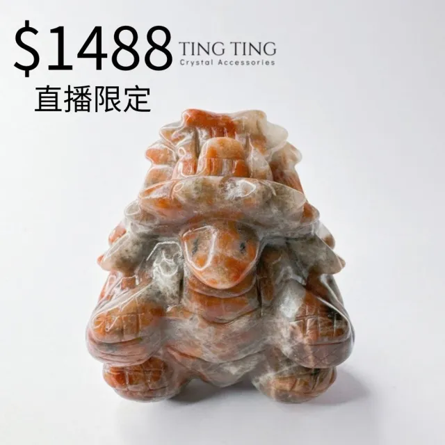 【天天水晶 TINGTING】太陽石龍龜擺件(直播標1488)