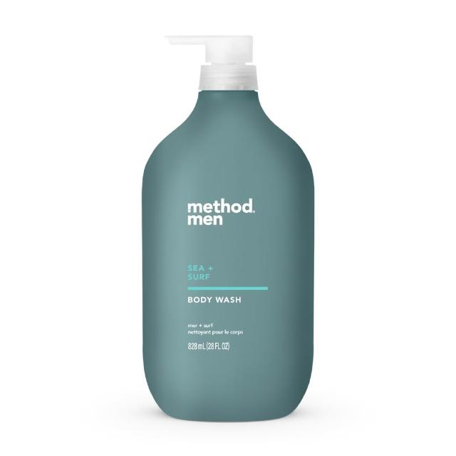 即期品【method 美則】男仕潔膚露-海洋衝浪828ml(中性香氛 清新清爽 溫和沐浴洗澡)
