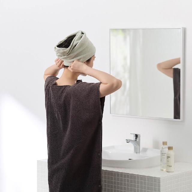 【MUJI 無印良品】伸縮頭用毛巾(灰色/煙燻藍/淡綠)