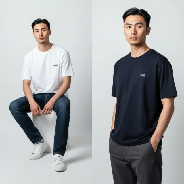 【BOSS】BOSS 素T 單件 純棉 繡標 T恤 拆賣 無吊牌  博斯 hugo boss 短T 內衣 短袖 上衣 平輸品(1671)