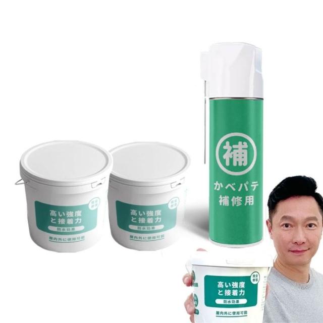 【寶媽咪】防水防漏修繕組防水膠2入+磁磚填縫1入(防霉因子不泛黃/延展性強/補牆裂縫/屋簷積水/牆角滲水)