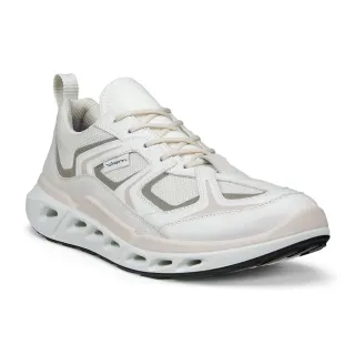 【ecco】BIOM 720 W 健步休閒織物防水運動鞋 女鞋(白色/水泥灰/冰白色/砂礫灰 85034361708)