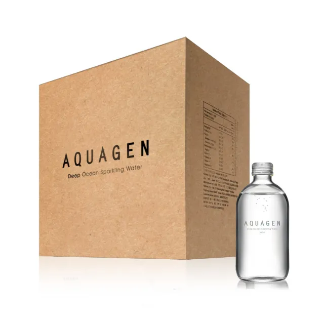 【AQUAGEN】海洋深層氣泡水/氣泡飲 330mlx24入/箱購(補充礦物質/香檳口感/佐餐解膩/箱購特惠)