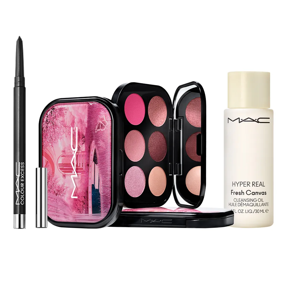 【M.A.C】時髦霸主眼妝組(玩色派對六色眼影盤/玩色派對/20色選俏皮玩色彩筆0.35g)