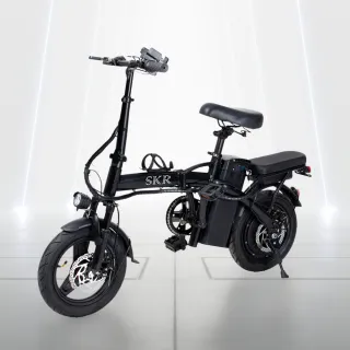 【SKR】14吋免駕照安全帽牌可載人有方向燈 防盜小旋風電動輔助自行車尊爵款 電動腳踏車(電輔車