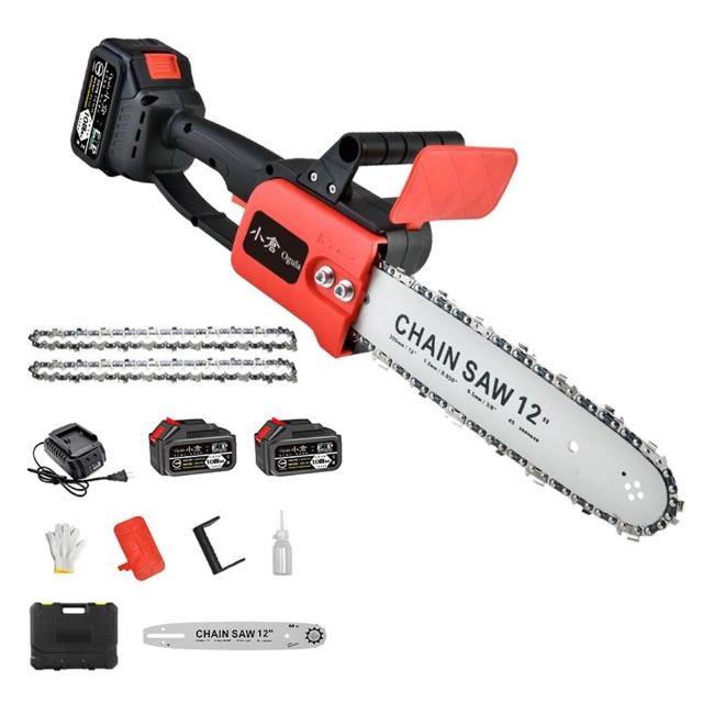 【Ogula 小倉】12寸電鏈鋸 伐木鋸 電動鋸子 BSMI電池：R3E558（十節兩電）(無刷電機/無級變速/輕量化設計)