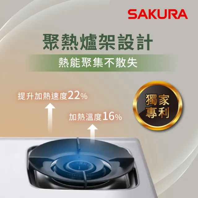【SAKURA 櫻花】智動關雙炫火安全爐_台爐左乾燒G5920A(原廠安裝-官方直營)