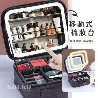 【Clook 鹿客家居】雙11 LED帶鏡旅行化妝包 化妝品收納 帶燈化妝包 大容量化妝包 手提化妝包