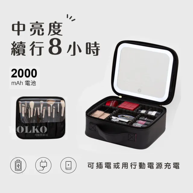 【Clook 鹿客家居】雙11 LED帶鏡旅行化妝包 化妝品收納 帶燈化妝包 大容量化妝包 手提化妝包