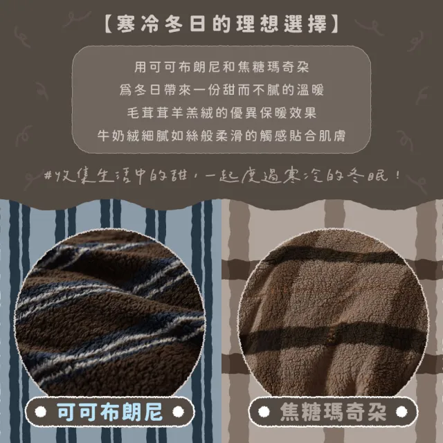 【飛航模飾】WARM-HEARTED™ 羊羔絨X牛奶絨 雙絨暖暖被-雙人(多色任選 棉被 冬被)