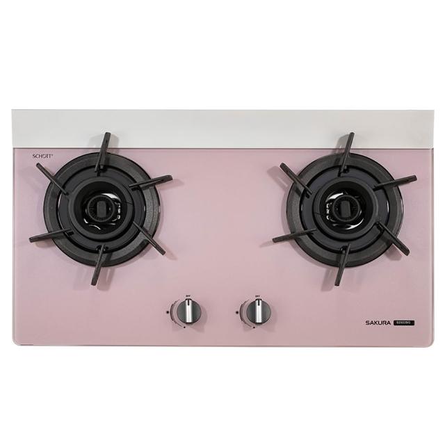 【SAKURA 櫻花】二口雙炫火玻璃檯面爐-奶油杏(G2922BGC 原廠技師到府 基本安裝)