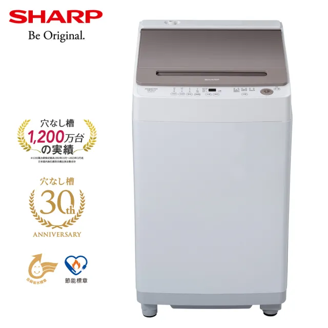 【SHARP 夏普】家電快配13公斤無孔槽變頻直立式洗衣機(ES-ASG13T)
