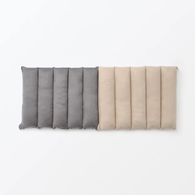 【MUJI 無印良品】可拼接柔軟多用途靠枕/成品尺寸:W45×L33 cm(墨灰/淺米/淡綠)