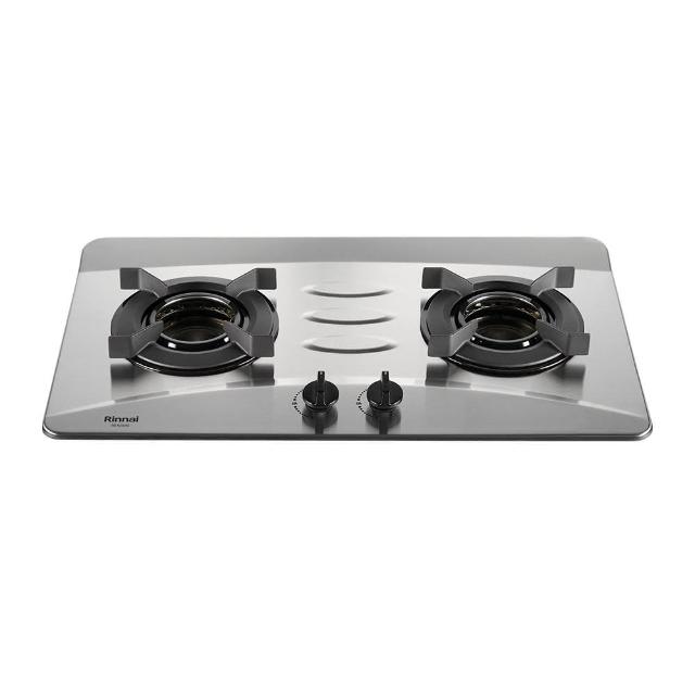 Rinnai林內牌 RB-N2601S Rinnai 林內牌 RB-N2601S 雙口瓦斯爐,採用耐用不鏽鋼爐臺與高品質鑄鐵爐頭,內焰設計提升燃燒效率。支援電子連續點火,適用天然氣或桶裝瓦斯,能源效率達第一級,瓦斯消耗僅7~8kW。臺灣原裝生產,尺寸750×145×435mm,易安裝且保固1年。完美適閤家庭廚房,提升烹飪便利性與節能環保。
