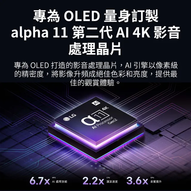 【LG 樂金】58H快配★65型 4K OLED 120Hz G5零間隙系列 智慧聯網顯示器(OLED65G5PTA)