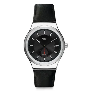 【SWATCH】PETITE SECONDE BLACK 金屬機械手錶/男錶/女錶/瑞士製造 SY23S400(42mm)