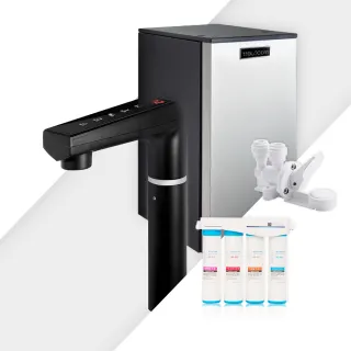 【藍海淨水】BO-7008冷熱觸控式廚下型飲水機（消光黑）+BO-8112 Pro 雙倍抑菌專業級淨水系統
